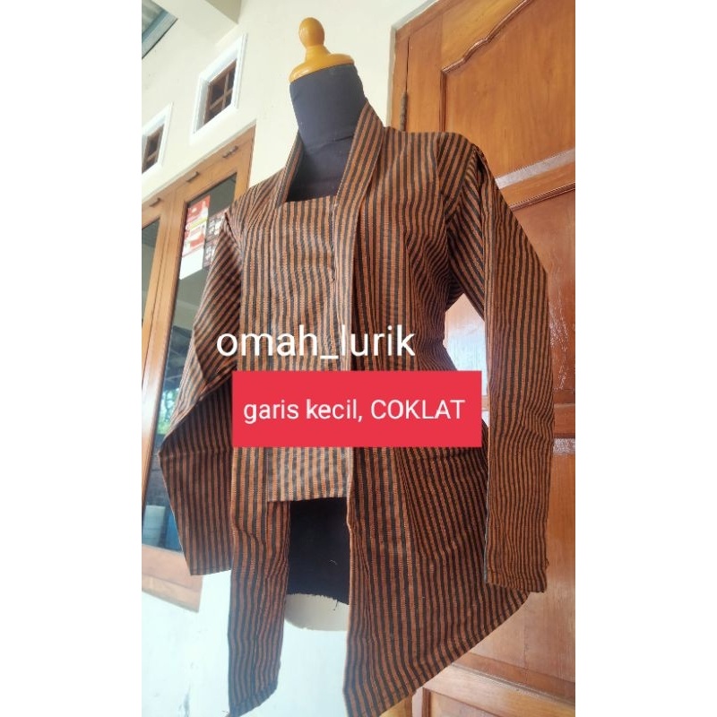 kebaya lurik.pakean adat Jawa.(dewasa)garis kecil