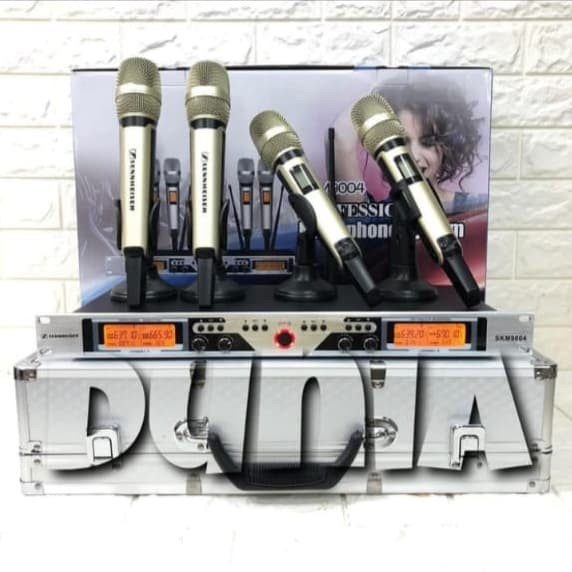 Microphone Mic Wireless Sennheiser 9004 - 4 Mic Handheld Mic Wireless