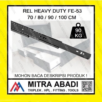 REL LACI HEAVY DUTY FE53 70 80 90 100 CM BAWAH TANGGA RANJANG TATAMI BEBAN BERAT DOUBLE TRACK DOBEL