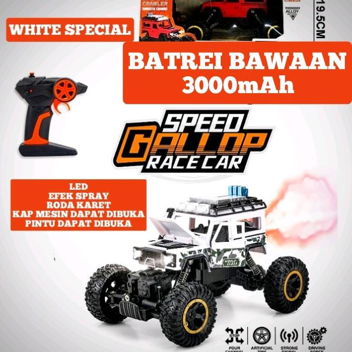 SALE TERBARU ORIGINAL RC JEEP JIMMY SPRAY [FREE BATERAI REMOT] 2.4GHZ BODY METAL RODA KARET RC