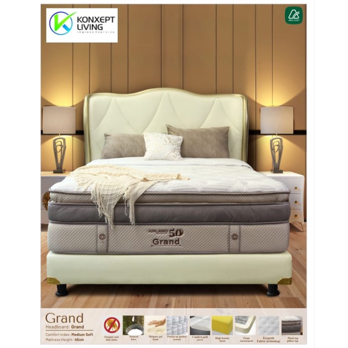 Airland Springbed Grand 50 Tahun Fullset - Ukuran 160X200 Spring Bed