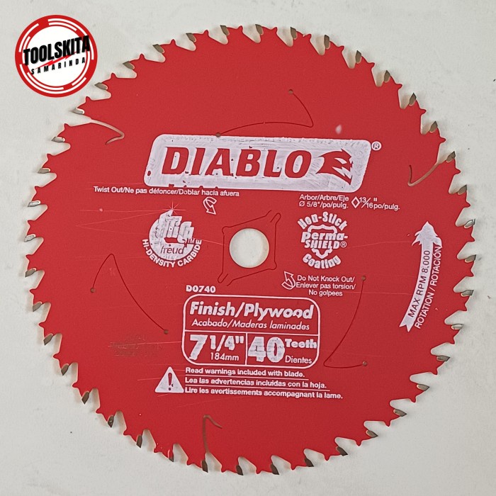 Diablo circular saw blade 7 1/4 40T finish