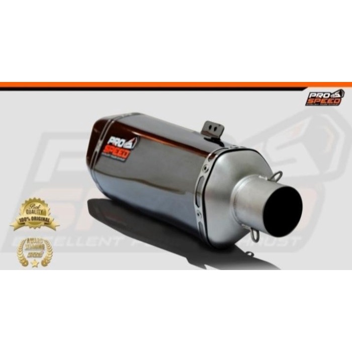 New Knalpot Prospeed Shark Black Kawasaki Zx25R Zx 25R Fullsystem