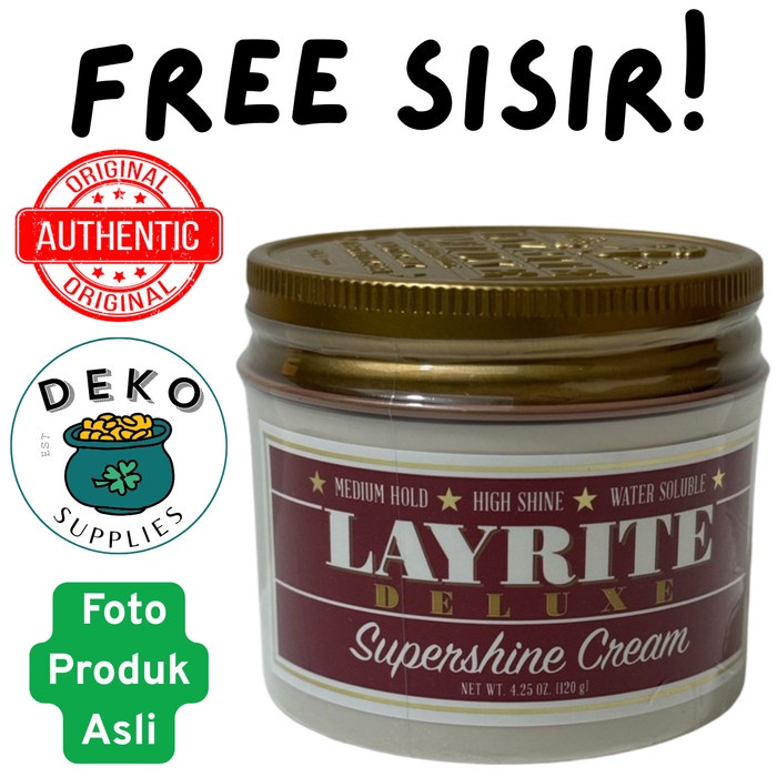 Pomade SuperShine LAYRITE - Cream Water Soluble Wax