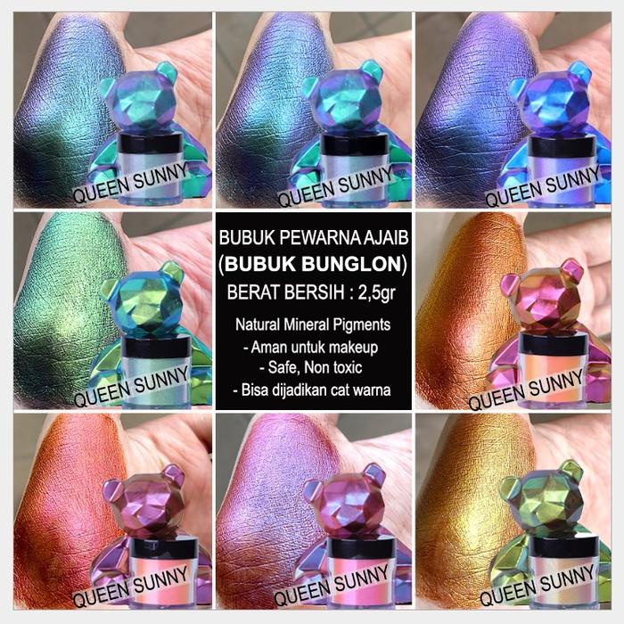 

Ready Stok" Bubuk Bunglon Pewarna Mutiara Ajaib Chameleon Polarizing Pearlescent Powder Kuku Makeup