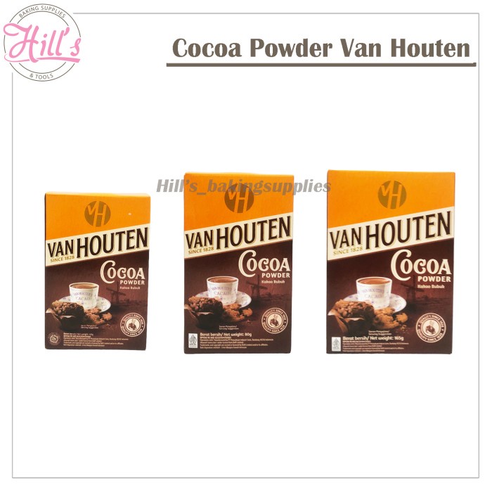 

Ready Stok" Cocoa Powder Van Houten 40Gr 80Gr 165Gr / Coklat Cokelat Bubuk 40 80 165 Gr