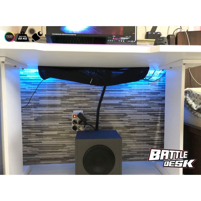 MEJA KOMPUTER GAMING PC DESK RGB MURAH 120X60 - BATTLEDESK R 1 :)
