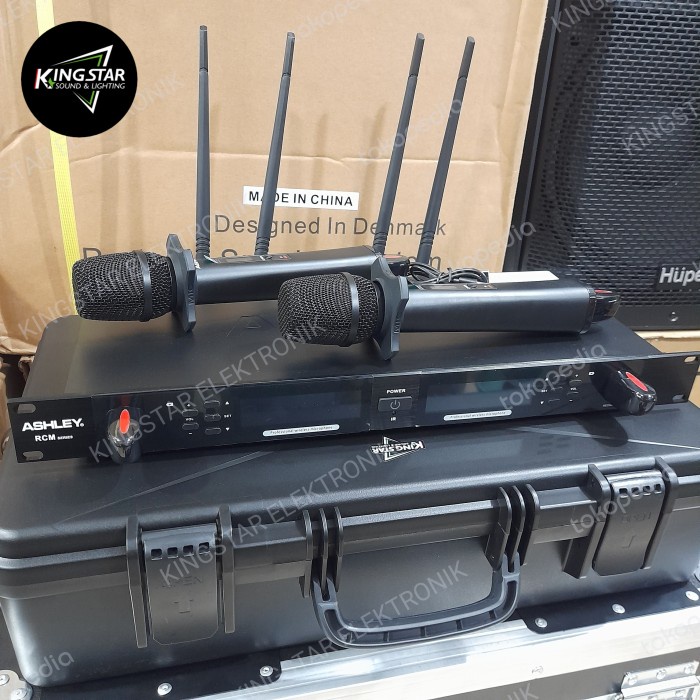 Mic Wireless Ashley RCM Series Original System Charger Recharge Batrei Unit Baru - Garansi Resmi