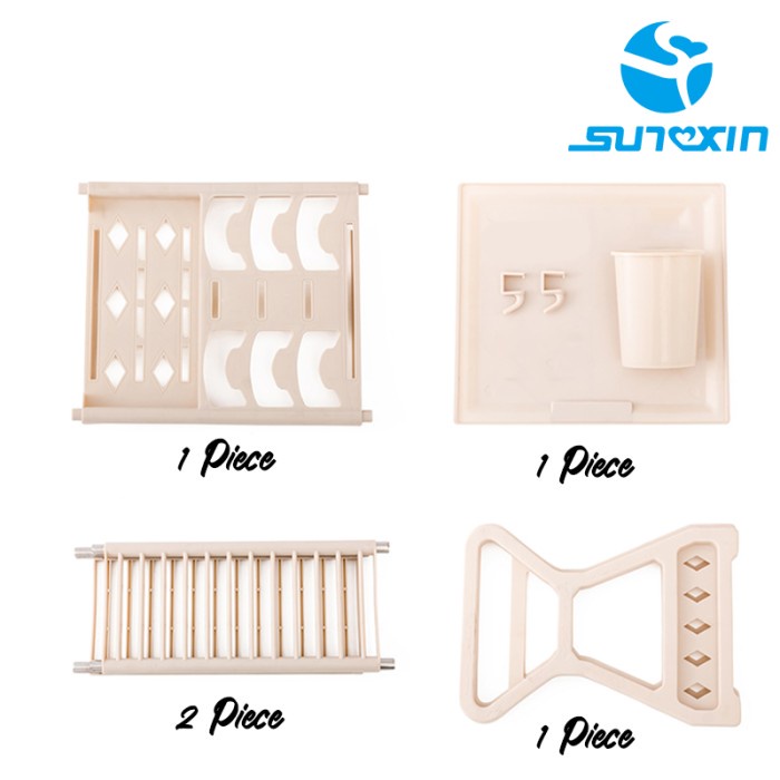 PROMO_ Sunxin - Rak Piring 2 Susun Plastik -2115/ Rak piring Dapur Baskom _