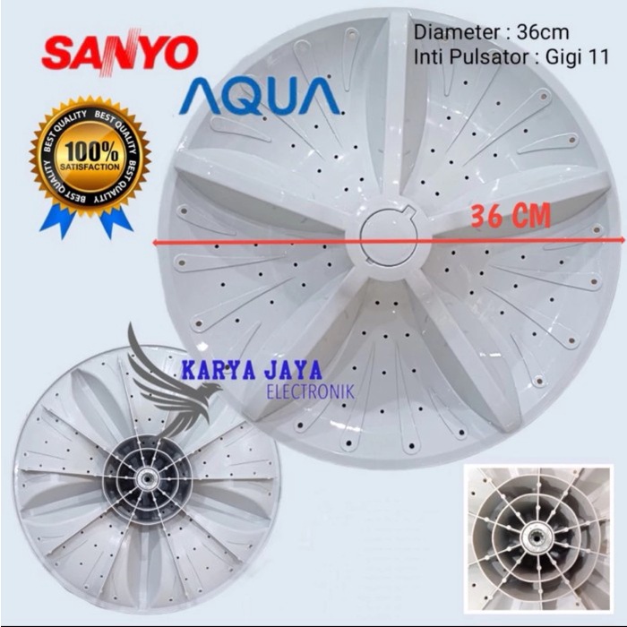 PULSATOR MESIN CUCI 1 TABUNG SANYO AQUA JAPAN AQW-99XTF