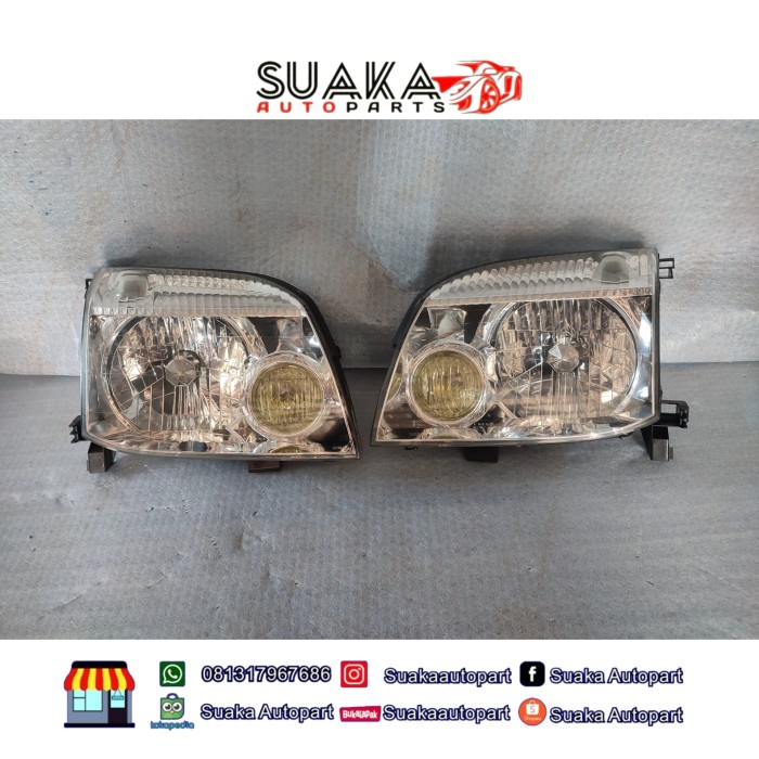 Headlamp lampu depan Mobil Nissan X-Trail Xtrail T30 2002 2003 2004 2005 sepasang DiskonJual