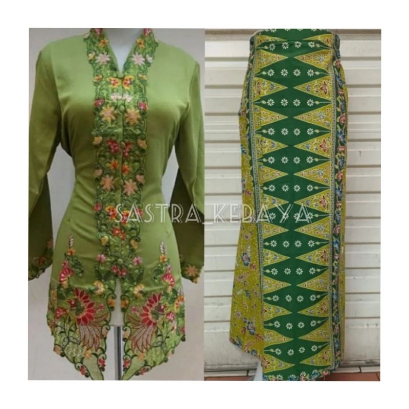 SASTRA_KEBAYA ~ Setelan kebaya encim adat Betawi // kebaya encim dewasa katun bordir // baju encim