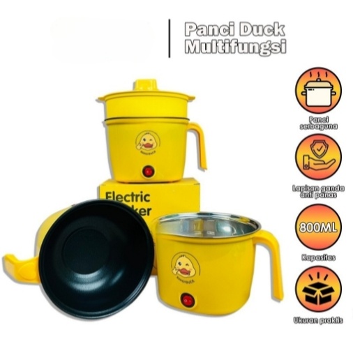 FREE ONGKIR PANCI LISTRIK PANAS ELEKTRIK MULTIFUNGSI/PENANAK NASI 800ML/PANCI MASAK MIE/PERALATAN