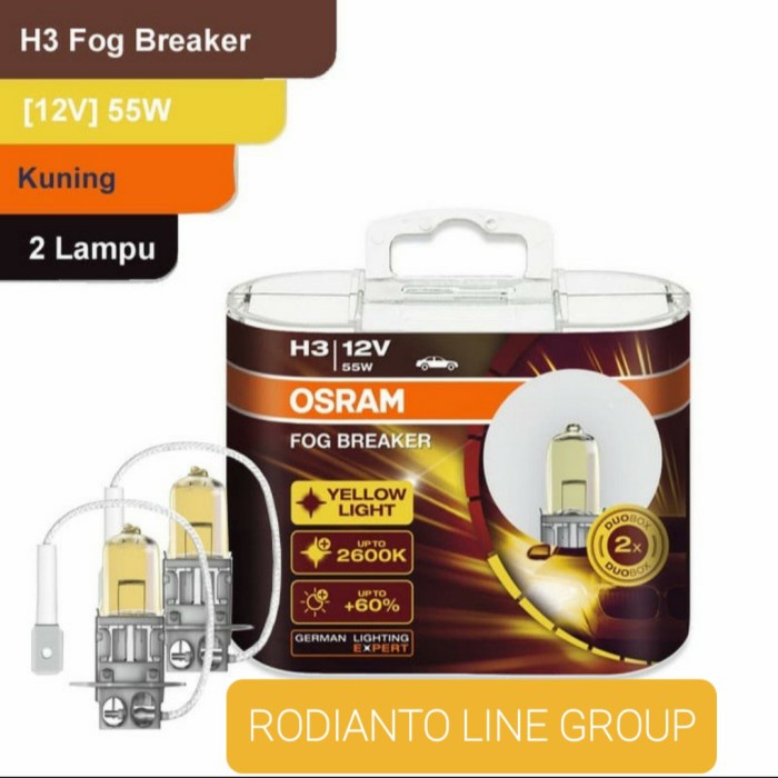 LAMPU FOGLAMP MOBIL VIOS YELLOW OSRAM H3 12V 55W 200% LEBIH KUNING DiskonJual MurahHarga DiskonObral