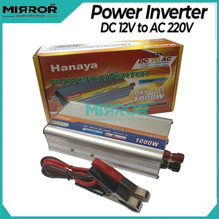 Power Inverter Hanaya DC 12V to AC 220V 1000W Perubah Arus DC Pada Aki