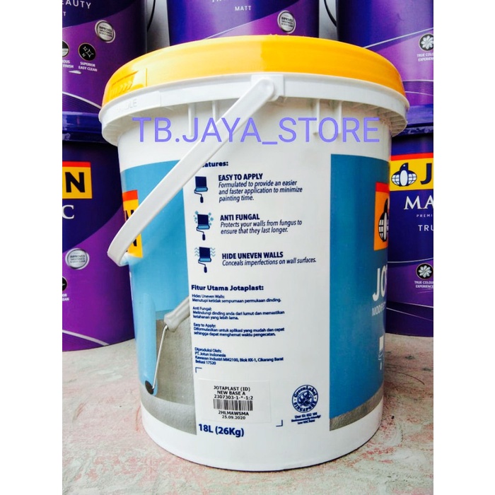JOTUN JOTAPLAST PUTIH / CAT TEMBOK INTERIOR / JOTUN PUTIH (CHI) 25 KG