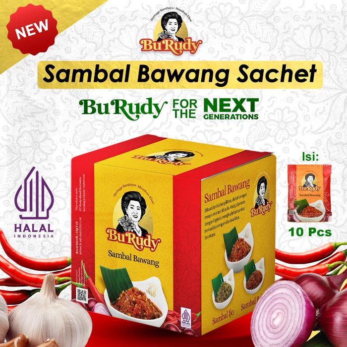 

terbaru !!! paket 2 sambal sachet + udang crispy pouch bu rudy ready