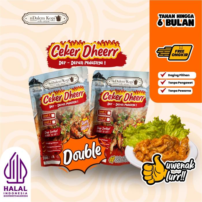 

terbaru !!! paket double - oseng ceker mercon ceker dheerr 200 gram pedas food empuk kenyal - ndalem