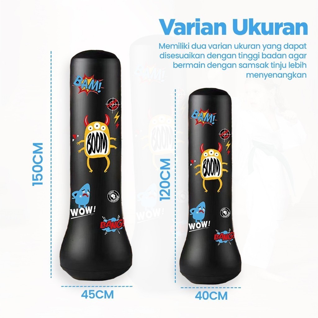 HOT Yuxuan - Xin Yue Standing Boxing Ball Samsak Tinju Anak Inflatable Samsak Angin Training Target