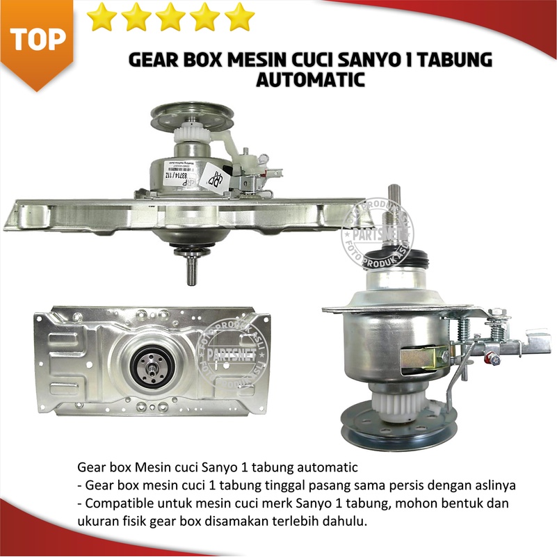 Gear box Mesin cuci Sanyo 1 tabung automatic otomatis