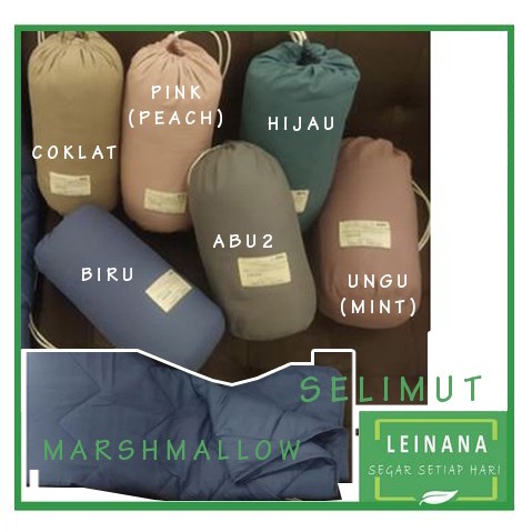 bedcover marshmallow dengan sarungnya / selimut INFORMA microfiber
