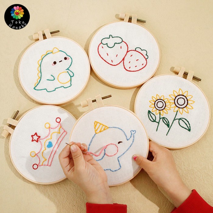 

Diy Hand Embroidery Starter Kit/Embroidery Kit Pemula/Jahit Sulam Benang Anak Pemula