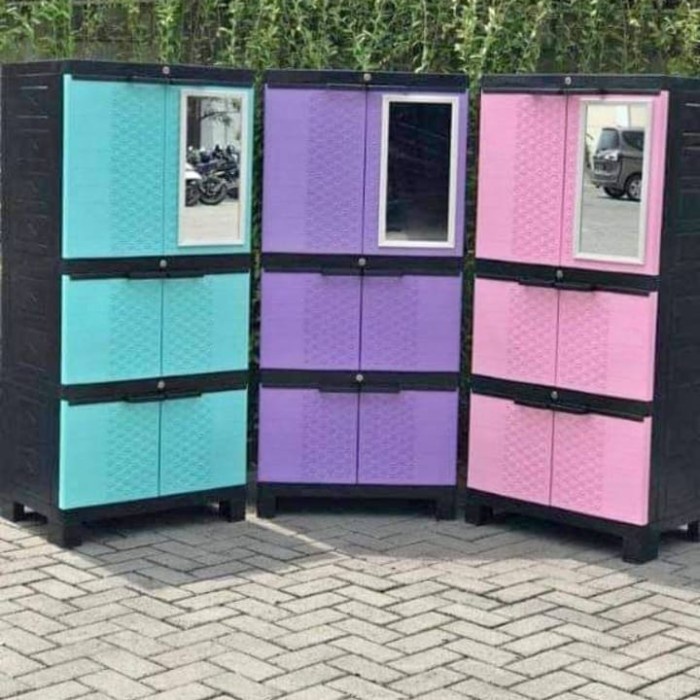 LEMARI PLASTIK AQUOSE PLUS JUMBO KACA :)