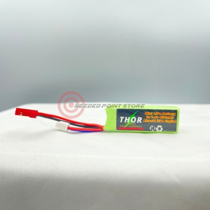 SALE PROMO THOR MINI LIPO BATTERY 7.4V 2S 400MAH JST CONNECTOR LIPO BATTERY HPA AIRSOFT BATRE LIPO