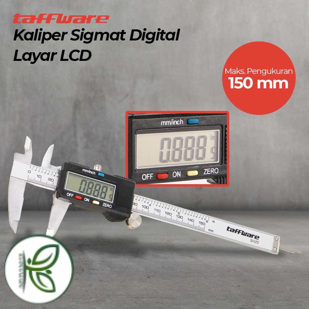 

Taffware Kaliper Sigmat Penggaris Jangka Sorong Digital Layar LCD - SH20