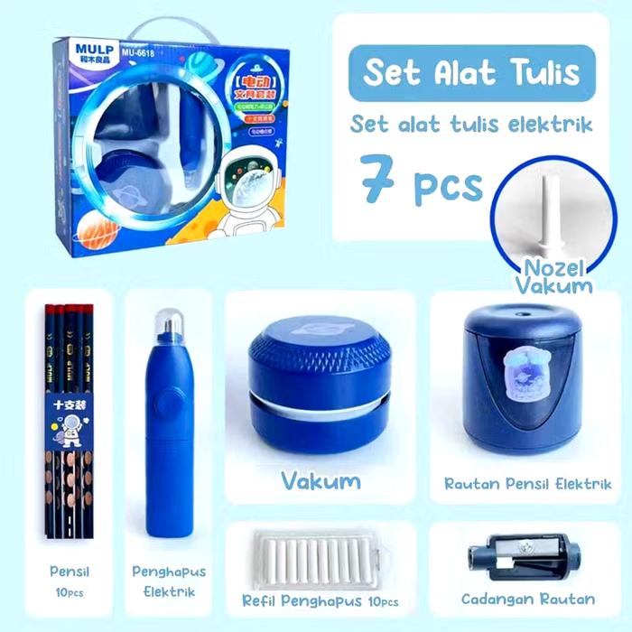 

Miisoo Set Alat Tulis Anak 25Pcs Stationary Set Elektric Alat Tulis Belajar Anak Stationery