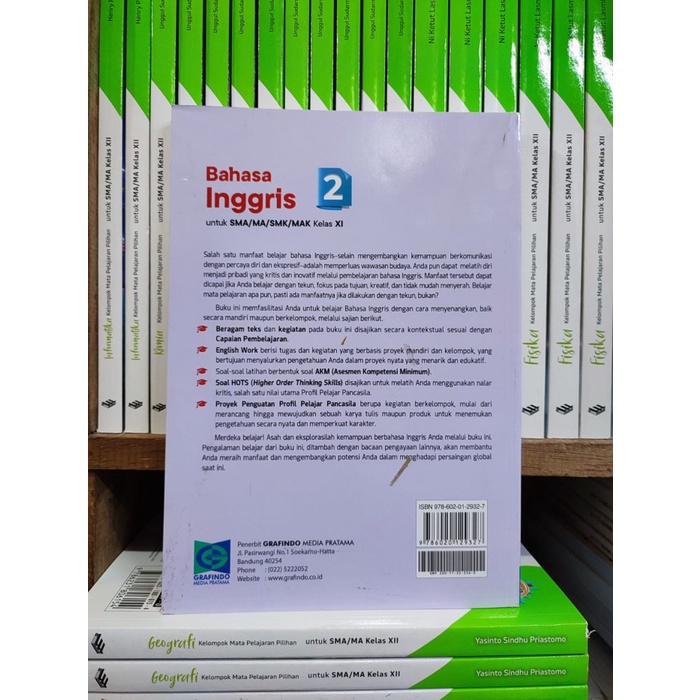 

SALE !!! BUKU BAHASA INGGRIS KELAS XI/2 SMA KURIKULUM MERDEKA GRAFINDO READYY
