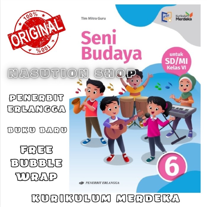 

SALE !!! BUKU SENI BUDAYA UNTUK KELAS 6 SD ERLANGGA KURIKULUM MERDEKA TERBARU READYY