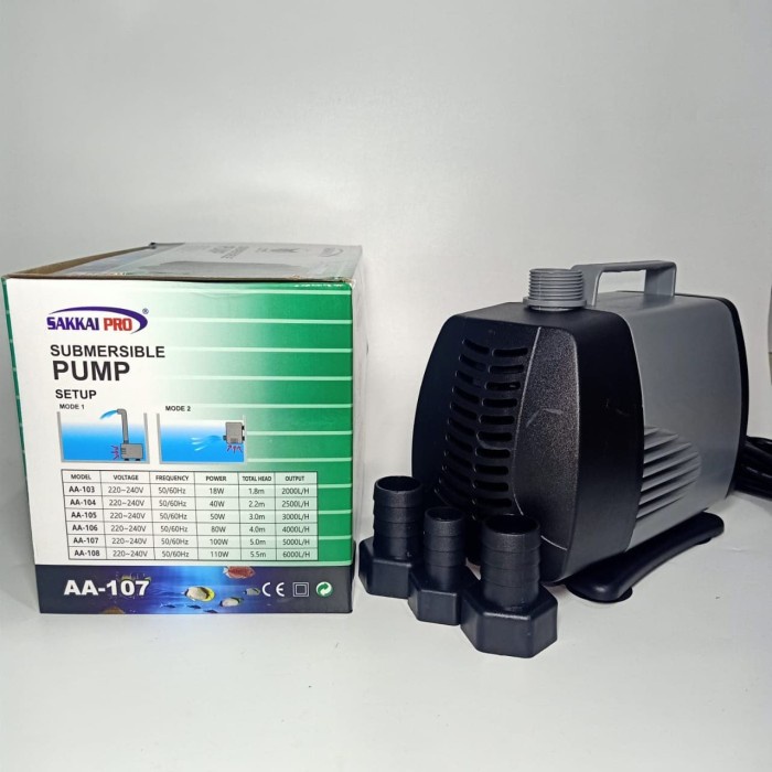 Submersible Pump AA-107 Sakkai Pompa Celup Akuarium Water Pump