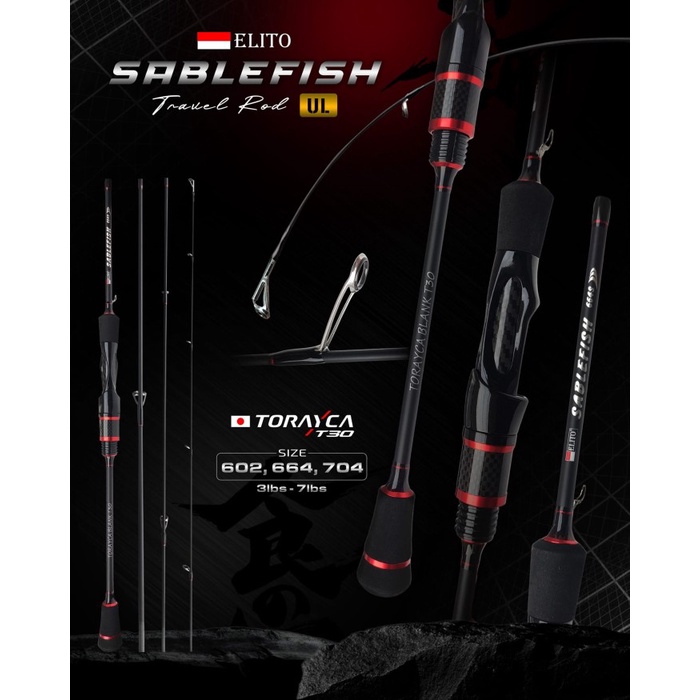 Rod SPINNING ELITO UL SABLE FISH TRAVEL ROD