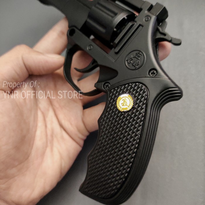 ready stok doblis dompis metal revolver rhino black original