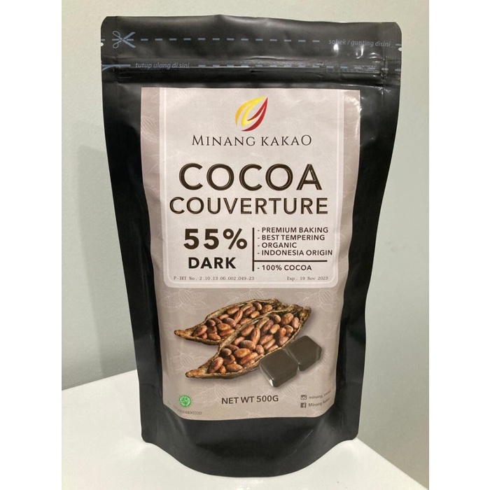 

Ready Stok" Organic Chocolate Couverture 55% - 500Gr