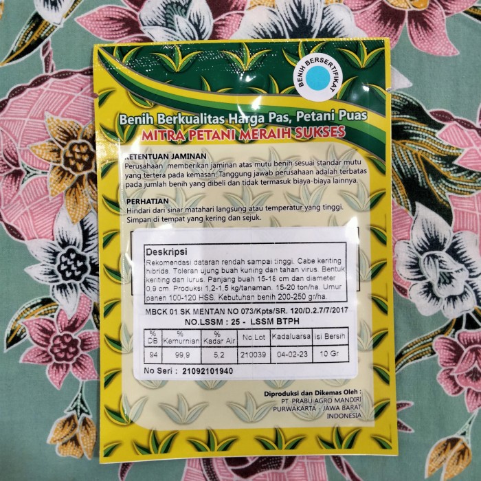 New Bibit Cabe Merah Keriting Farux F1 10Gr - Cmk Farux - Benih Cabe Farux Ready