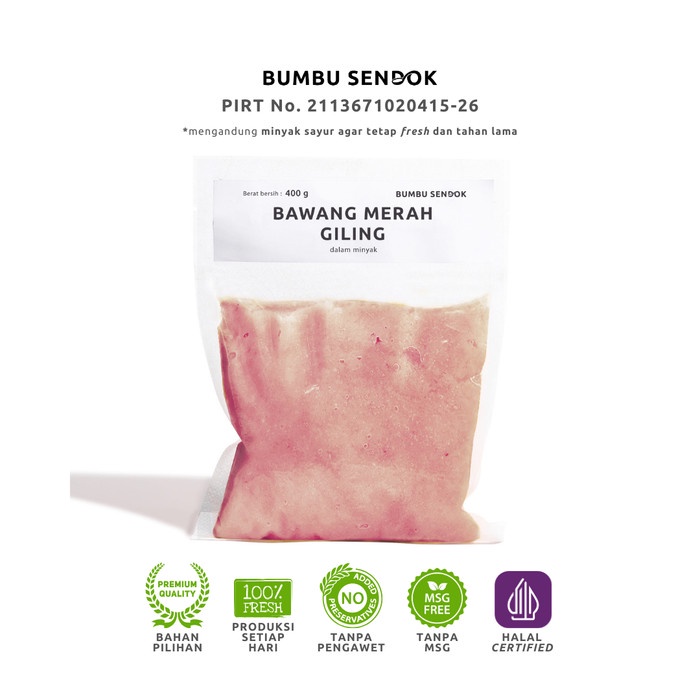 

Bumbu Sendok Refill Bawang Merah Giling Dalam Minyak / Shallot Paste