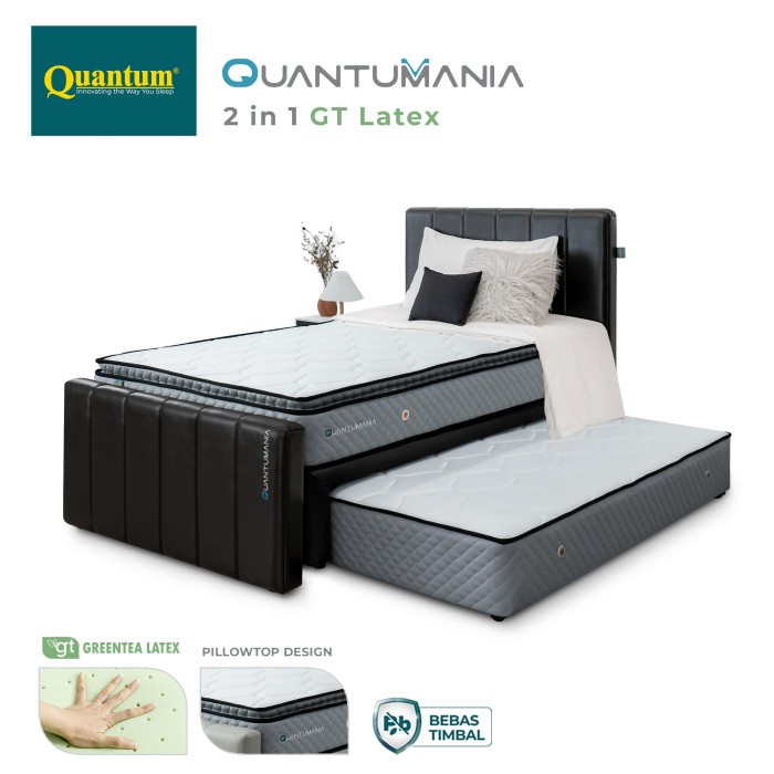 Ready Stok" Kasur Quantumania 2 In 1 Greentea Latex / Kasur Latex Sorong Quantum