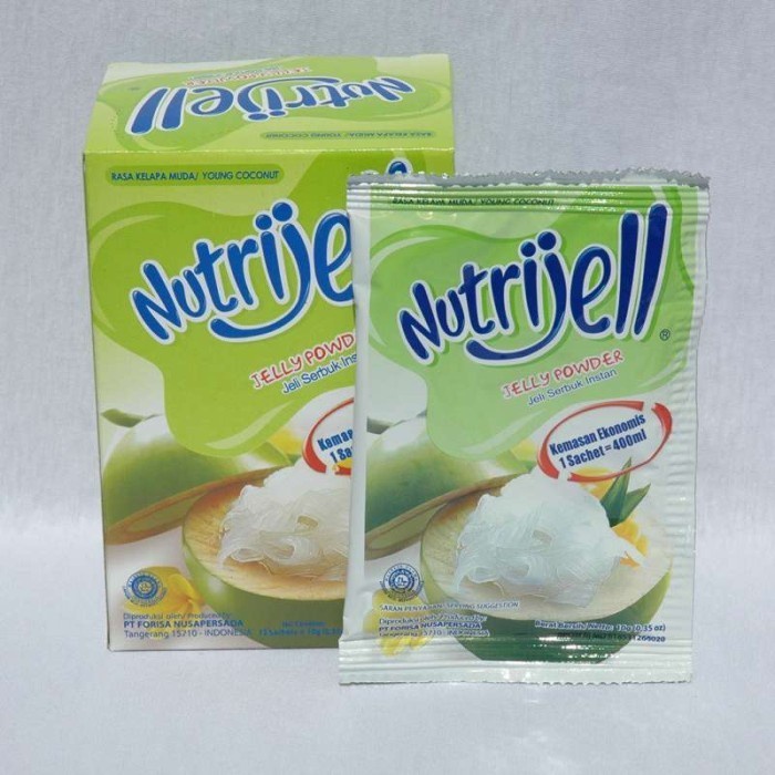 

Ready Stok" Per Sachet Nutrijel Kelapa Muda Kemasan Ekonomis 10 Gram