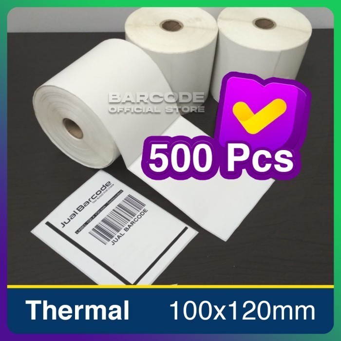 

Kertas Stiker Label Printer Barcode 100X120 Mm Thermal Isi 500 Pcs