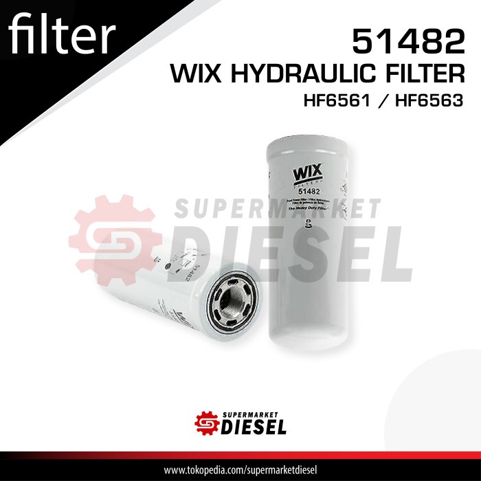 WIX 51482 HYDRAULIC FILTER / FLEETGUARD HF6561 / HF6563 / P163323