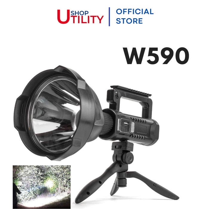 Senter super terang x2000 - Charger hp - anti air jarak pene 1000m