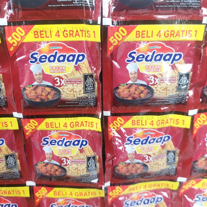 

6 Renceng Kecap manis Sedaap isi 72 sachet an 500 Kuning Kedelai