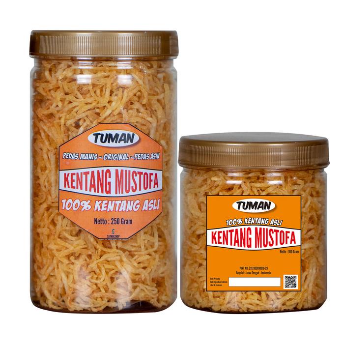 

Camilan Crispy Goreng Tuman Kentang Mustofa Pedas Manis dan Original 250gr dan 100gr Makanan Cemilan