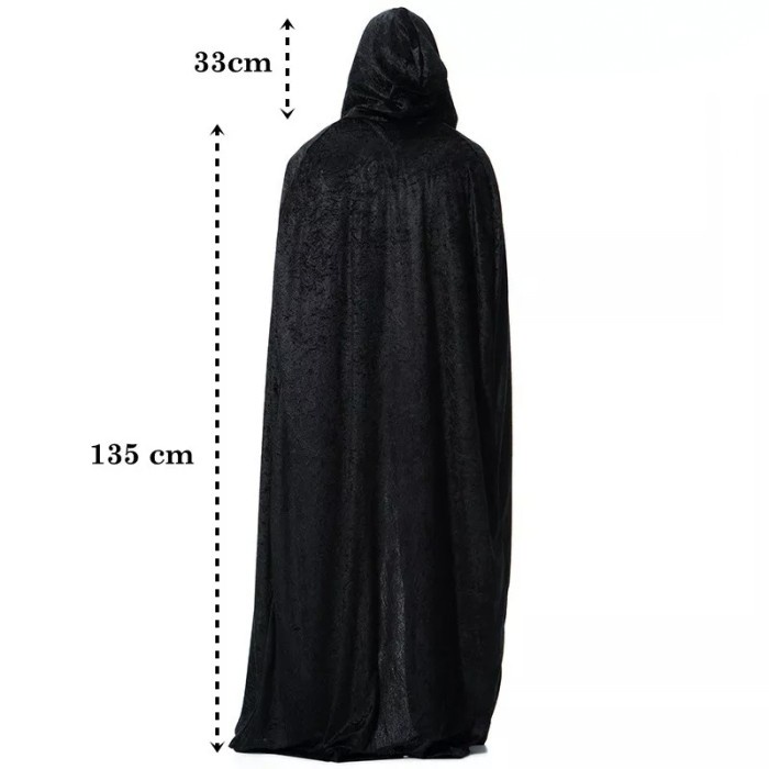 SALE  HALLOWEEN COSPLAY / JUBAH COSPLAY DEATH JUBAH HITAM PENUTUP KEPALA READYY
