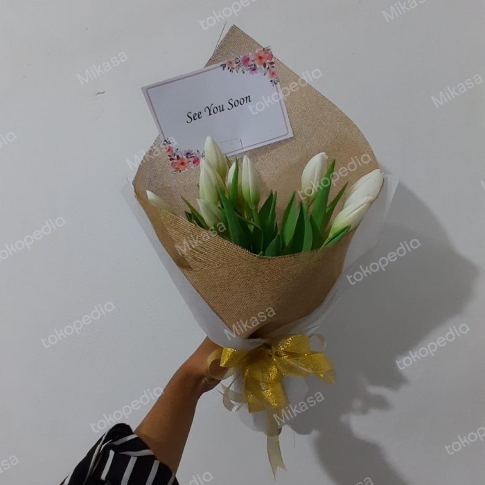 SALE  BUKET BUNGA TULIP IMPORT ASLI SEGAR READYY