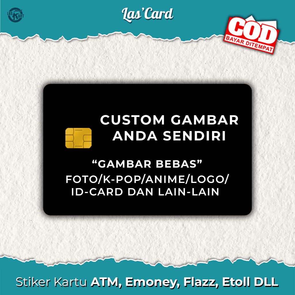 

Gratis Ongkir Stiker Garskin Kartu Atm/E-Money/Flazz/Lainnya Custom Anime, Kpop, Game (Laminasi