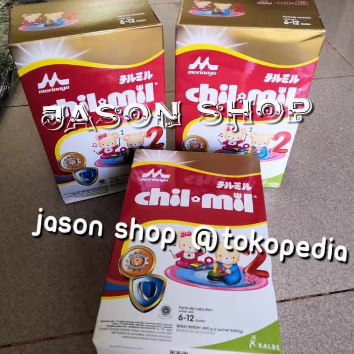 Susu morinaga chil mil reguler tahap 2 (6-12 bln) 800 gram (2x400 gr)
