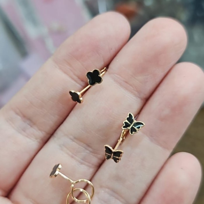 Terlaris Anting Toge Tauge Giwang Kupu Butterfly Emas Asli 375 8K Murah Kado